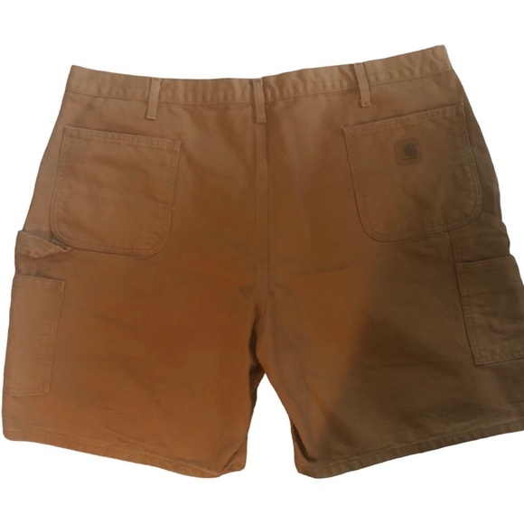 Carhartt Rugged Canvas 100% Cotton Carpenter Cargo Work Short Sz. 44 Brown - Picture 3 of 6
